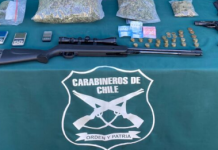 Allanamiento en Quilicura deja dos detenidos: incautaron drogas, armas y una granada militar
